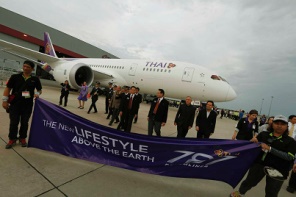 泰航首架波音787-8夢幻客機報到